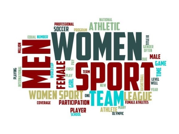 Sportswoman Typography Background