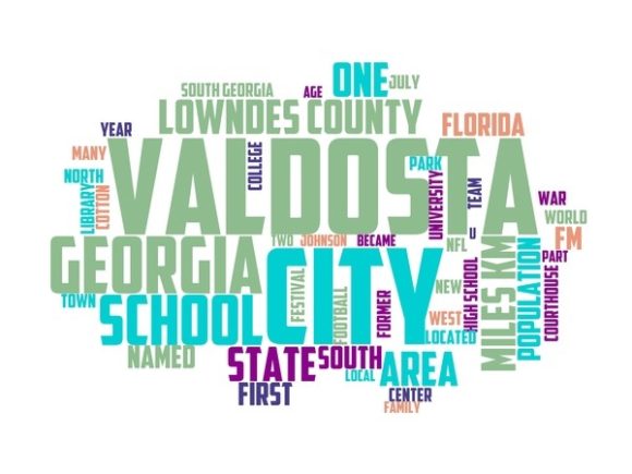 Valdosta Typography Print: A Beautiful Wordcloud for Creative Projects