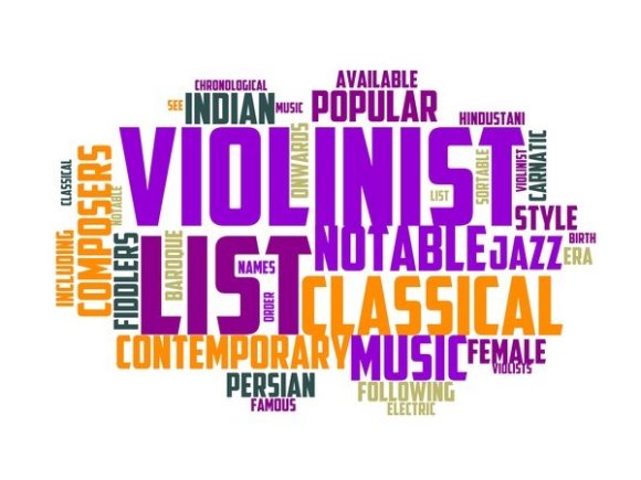Violinist Typography Skinny Tumbler